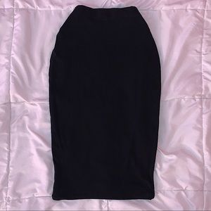 Black Professional Knee Length Pencil Skirt